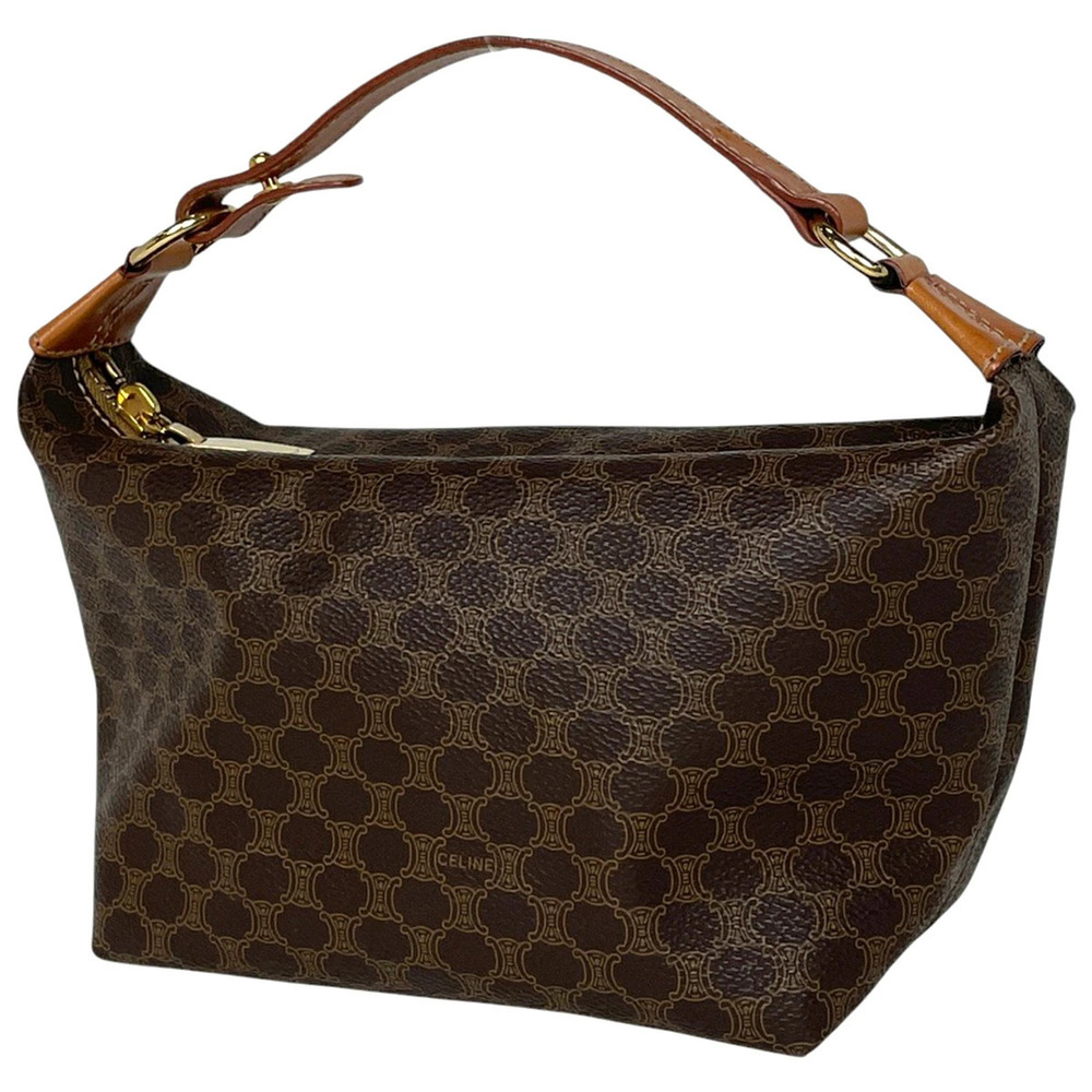 Celine Macadam handbag makeup Clutch canvas brown